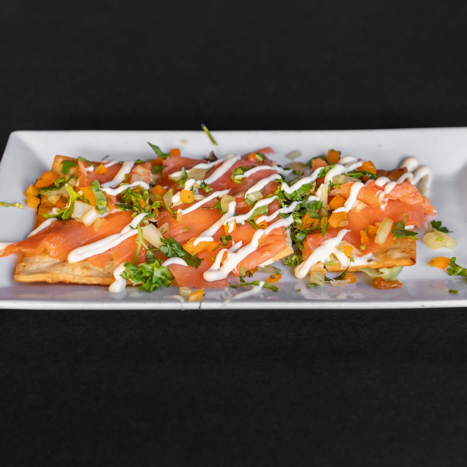 Smoked Salmon Flatbread.